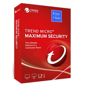 Trend Micro Maximum Security 5 User 3 Year (Email Delivery in 6 hours- No CD)